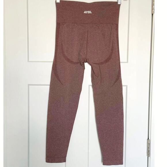 AYBL High Rise Red Marl Leggings Seamless Medium - Picture 3 of 8